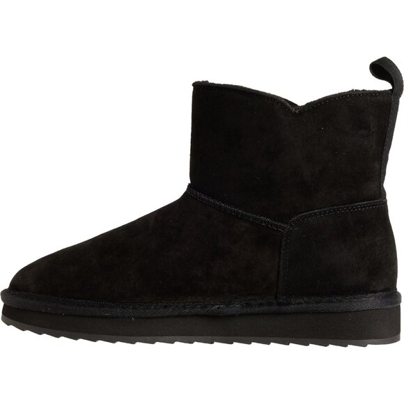 NEW Lands' End Shearling Boots - Suede IN BLACK For Women 1125 4s2 - Picture 4 of 6